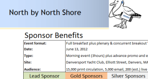 Click here to select your Sponsor package - thanks! 